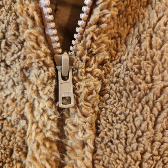 J.Crew Mercantile Women's Gold Zip-Up Fleece Jacket- Size Small - Picture 4 of 7